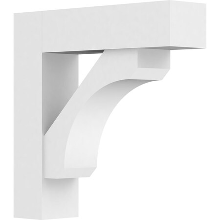 Ekena Millwork Standard Legacy Architectural Grade PVC Bracket With Block Ends, 5"W x 20"D x 20"H BKTP05X20X20LEC05